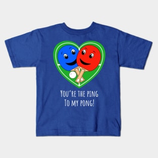 Funny Valentines Table Tennis Kids T-Shirt